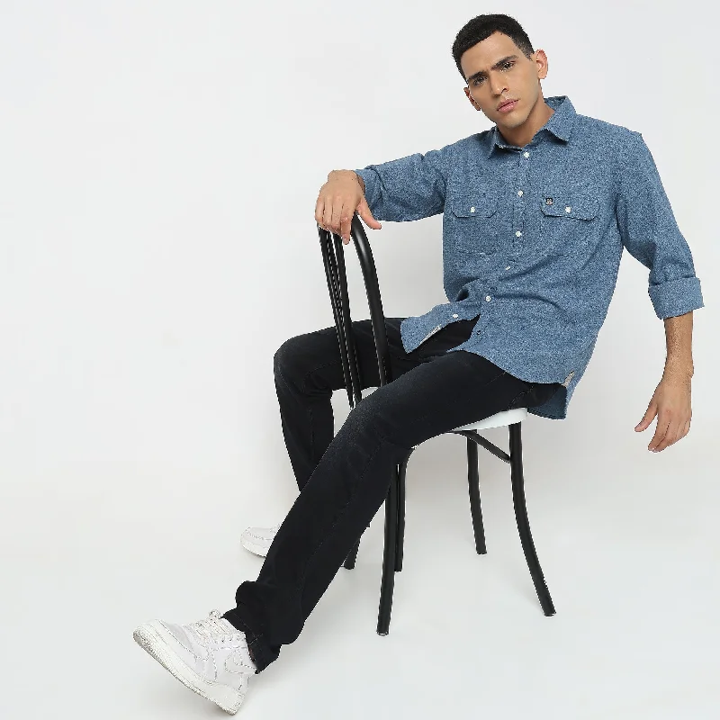 Men's Luxury Shirts for High-End FashionRegular Fit Solid Shirt