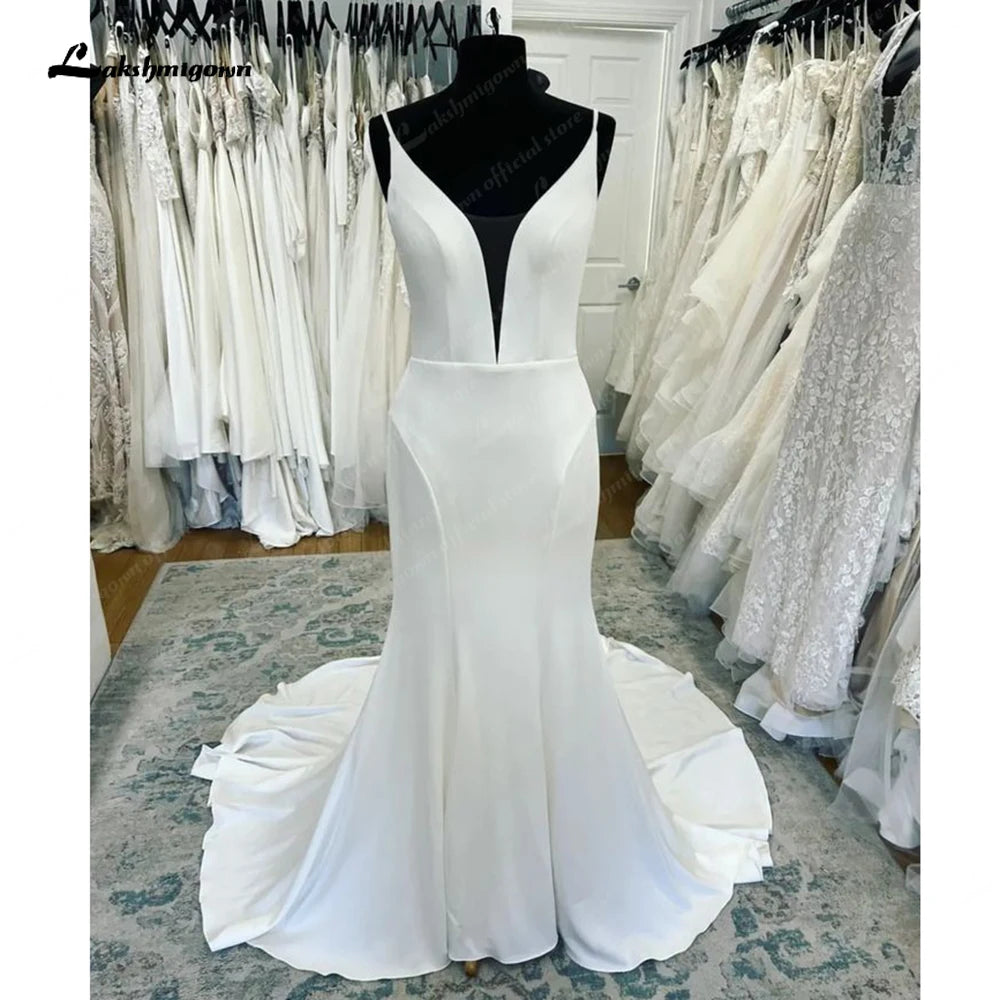 Roycebridal Plunging V Neck Mermaid Wedding Gowns 2025 Robes Sexy Bridal Boho Beach Wedding Dress Backless Roycebridal Plunging V Neck Mermaid Wedding Gowns 2025 Robes Sexy Bridal Boho Beach Wedding Dress Backless