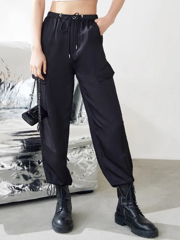 Wash and Wear Men's JeansDrawstring Casual Straight Pants