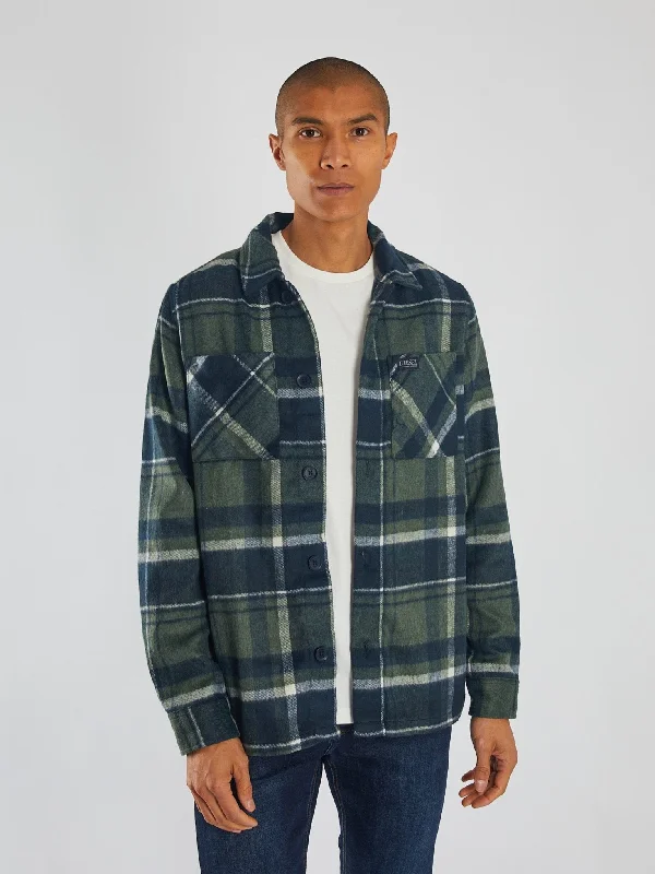 Lightweight Men's Poplin ShirtsSalvador Overshirt Workwear Green Check