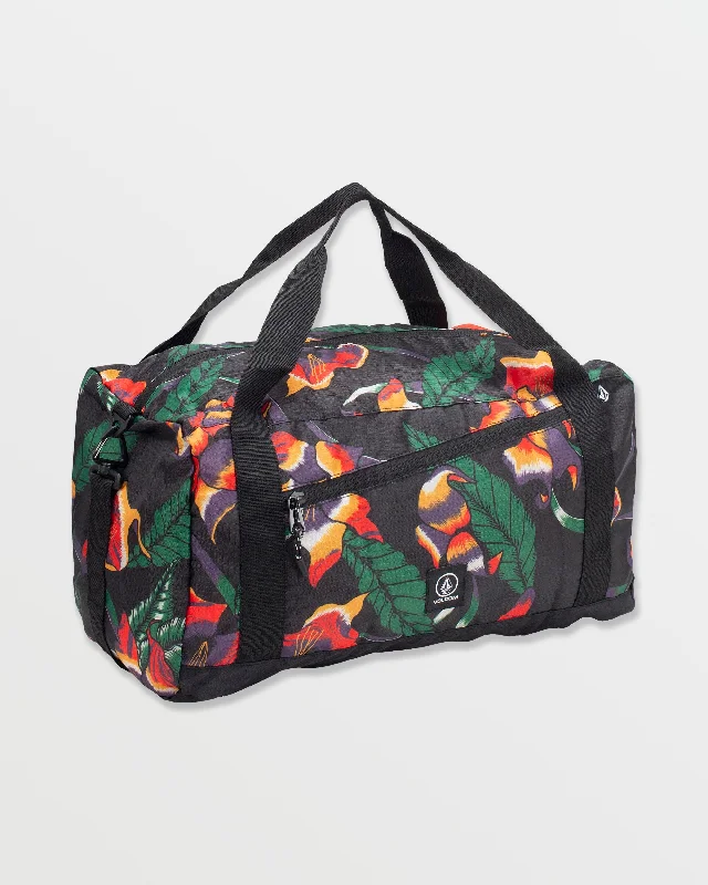 Casual Ripped Men's JeansBt Packable Duffel - Black Floral Print