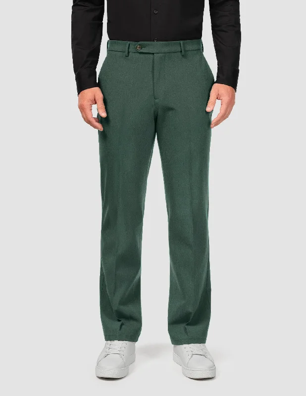 Men's Pants with Hidden PocketsEssential Suit Pants Relaxed Fit Pine Green
