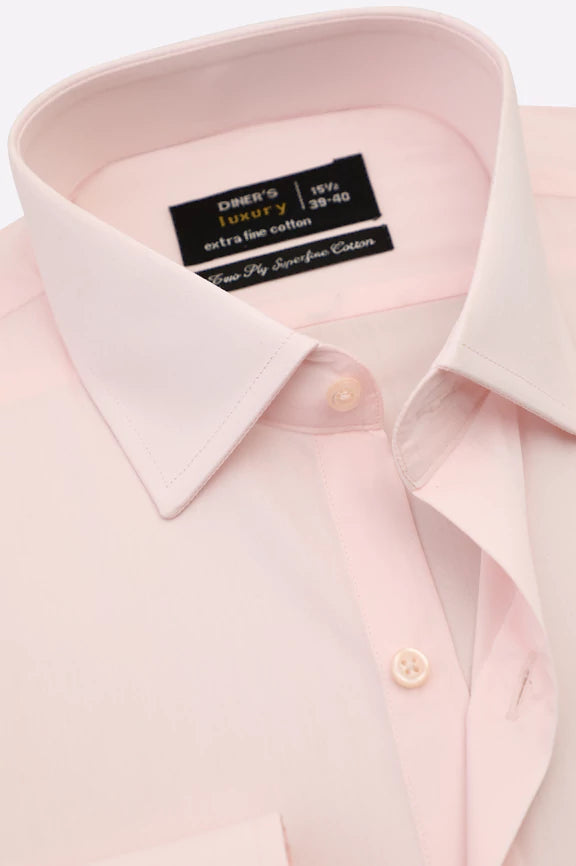 Pink Plain Formal Shirt