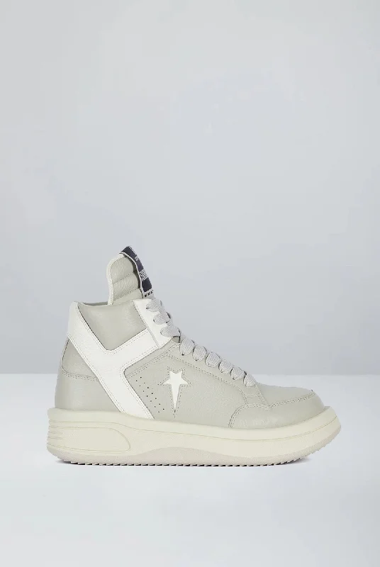 Men's Pants with Stretchable Fabric for FlexibilityRick Owens DRKSHDW x Converse Turbowpn in Oyster/White Men's Pants with Stretchable Fabric for FlexibilityRick Owens DRKSHDW x Converse Turbowpn in Oyster/White