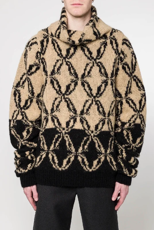 Warm Men's Fleece-Lined PantsDries Van Noten Monier Sweater in Natural
