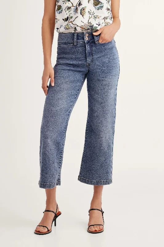Hipster Skinny Men's JeansJeans coupe écourtée évasée - Femme