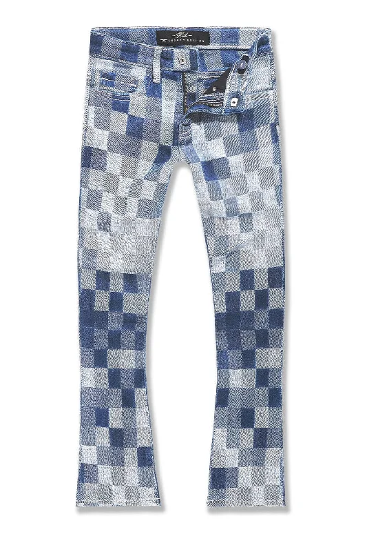 Men's Skinny Jeans with Stretch FabricKids Stacked Illusion Denim (Aged Wash)
