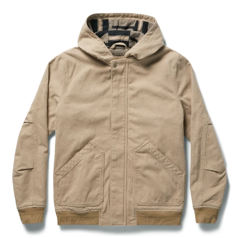 Men's Coats with Down InsulationThe Workhorse Hoodie in Sand Boss Duck