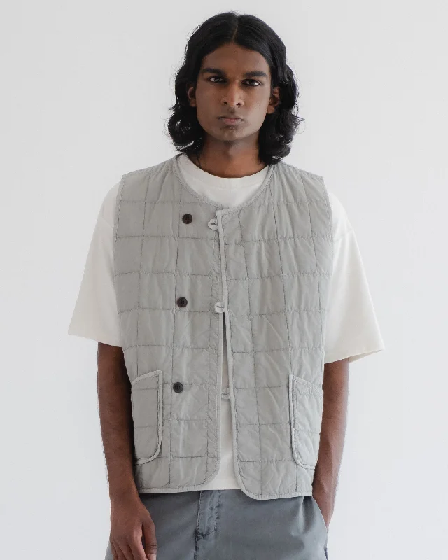 Men's Coats with HoodsBattery Vest Cotton Quilt Oyster