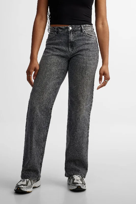 Hipster Men's JeansJeans mi-taille jambe droite - Femme