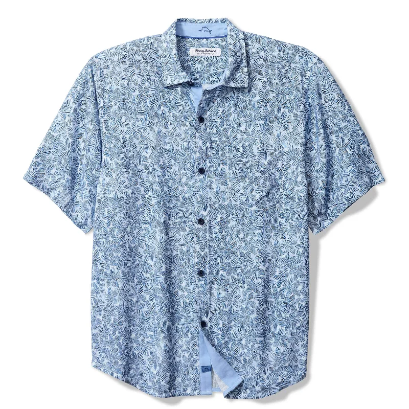 Men's Pocket T-Shirts for Added FunctionalityTommy Bahama Men's Veracruz Cay Sand Dollar Camp Shirt - Cloud Nine Blue Men's Pocket T-Shirts for Added FunctionalityTommy Bahama Men's Veracruz Cay Sand Dollar Camp Shirt - Cloud Nine Blue