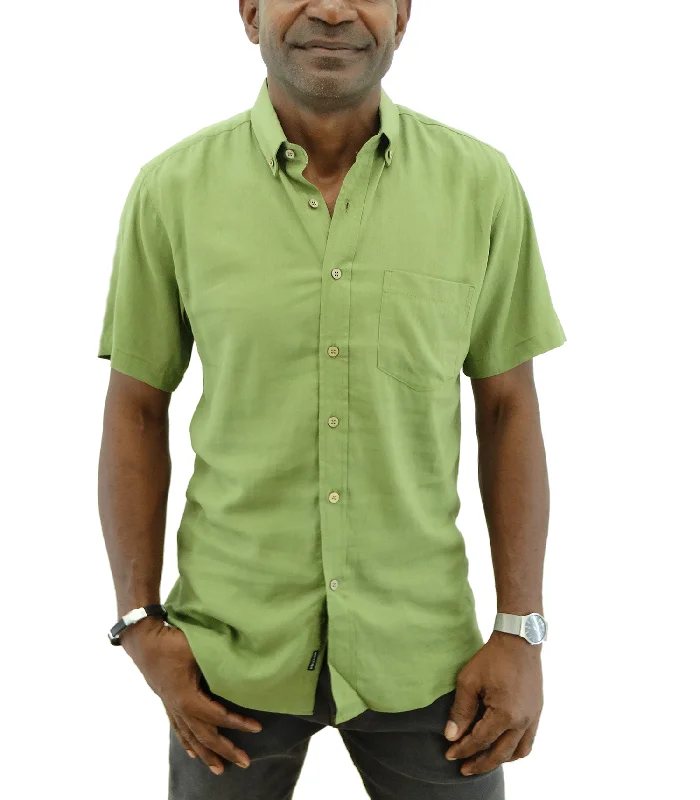 Men's Cufflink-Ready Shirts for Formal Events13S1939GREENP, Oleg Cassini Men's S/Sleeve Solid Linen Shirts Men's Cufflink-Ready Shirts for Formal Events13S1939GREENP, Oleg Cassini Men's S/Sleeve Solid Linen Shirts