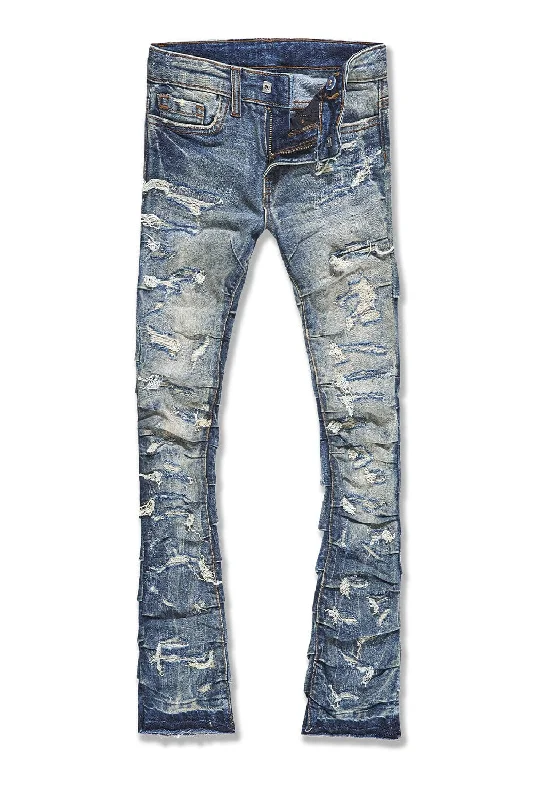 Men's Ripped JeansKids Stacked Ripple Effect Denim (Desert Storm)