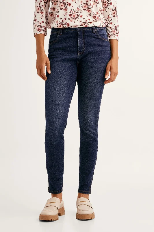 Dark Wash Men's JeansJeans taille haute coupe ajustée - Femme
