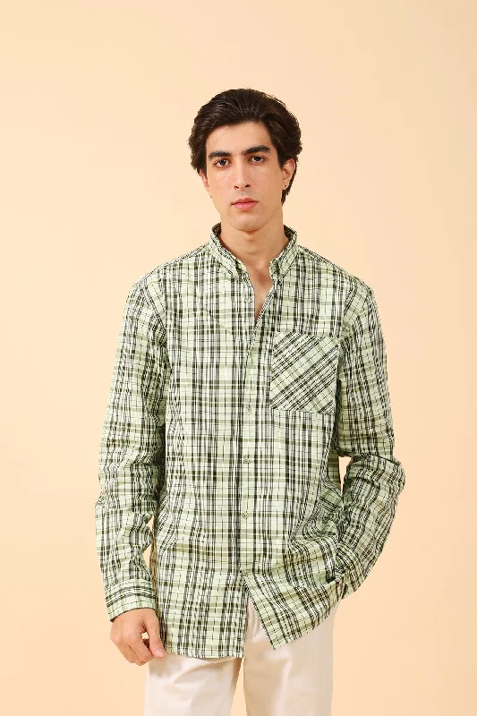 Men's Machine-Washable Shirts for ConvenienceBUTTON DOWN CHECK SHIRT