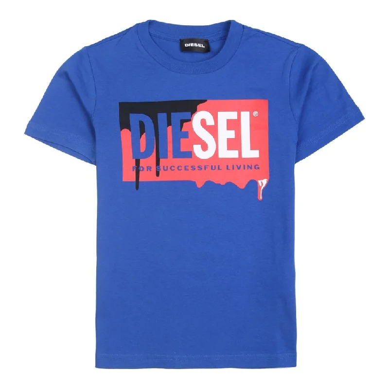 Versatile Men's Tank TopsBlue Drip Logo T-Shirt