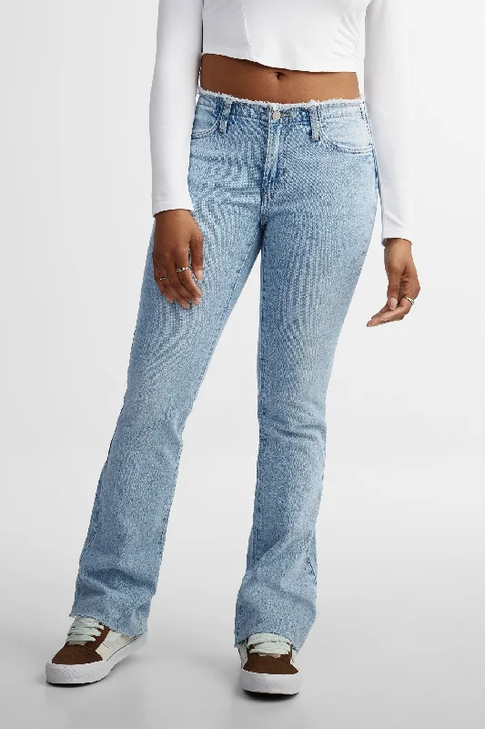 Zip-Fly Men's JeansJeans taille basse jambe large - Femme