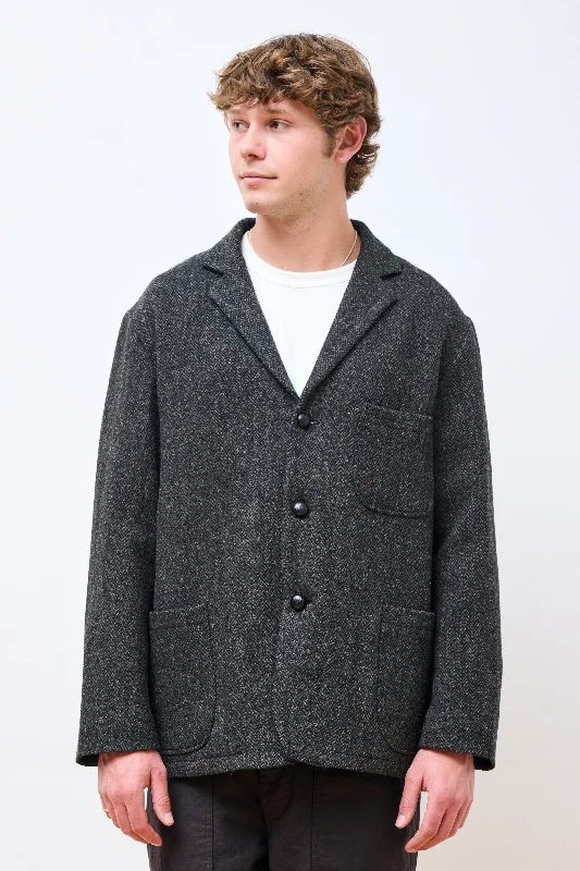 Men's Coats for Every BudgetRelax Fit Harris Tweed Jacket Black
