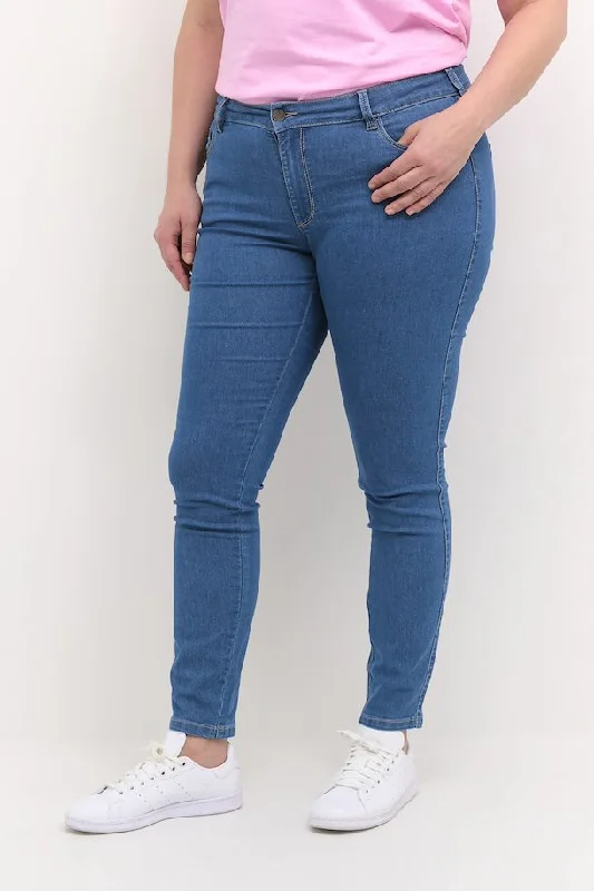 Rip and Tear Men's JeansKaffe Curve Vicka Jeans in Blue