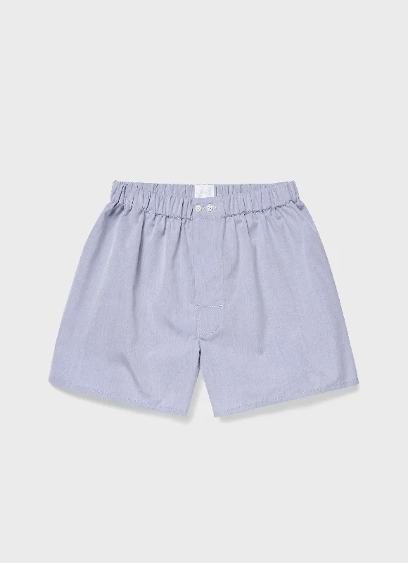 Men's Pants with Elastic CuffsMen's Sea Island Cotton Boxer Short in Light Blue