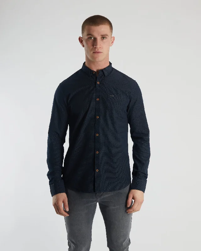 Men's Patterned Casual Shirts for Relaxed StylingDrummer L/S Shirt North Navy