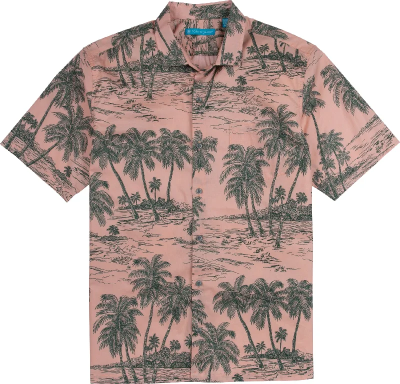 Men's Timeless Dress Shirts for Enduring StyleTori Richard Ballpoint Paradise Cotton Lawn Camp Shirt - Pink Men's Timeless Dress Shirts for Enduring StyleTori Richard Ballpoint Paradise Cotton Lawn Camp Shirt - Pink