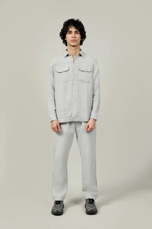 Men's Relaxed-Fit Shirts for Casual ComfortBAGGY FIT BUTTON DOWN RIPPLE SHIRT