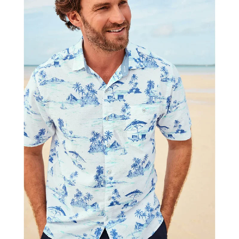 Versatile Men's Short-Sleeve ShirtsTommy Bahama Nova Wave Beach Days Camp Shirt - White