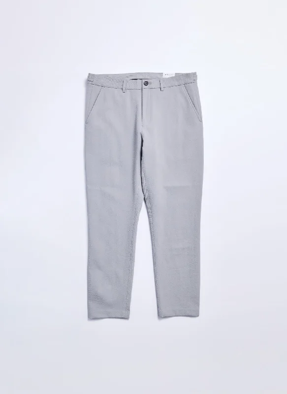 Men's Pants with Logo EmbossmentsSolotex Garbardine (Work) Ankle Length Tapered Slim Pants [P-07]