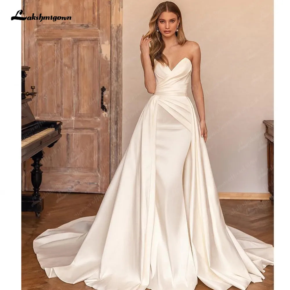 Roycebridal Ivory A Line Court Train Boho Wedding Dresses For Women 2025 Bridal Party Evening Gown Robe de mariee Roycebridal Ivory A Line Court Train Boho Wedding Dresses For Women 2025 Bridal Party Evening Gown Robe de mariee