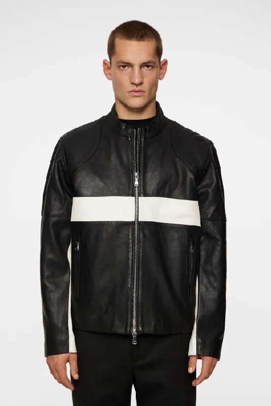 Practical Men's RaincoatsTatum Leather Biker Jacket