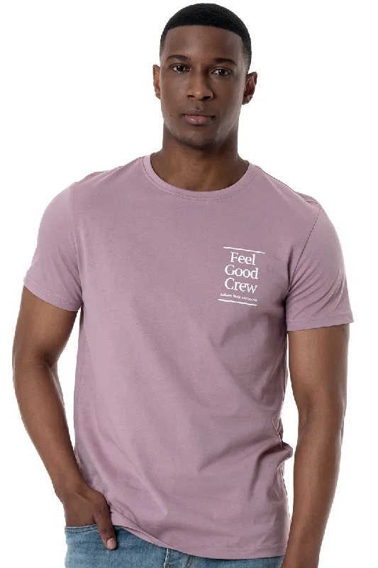 Men's Shirts with Wingtip CollarsGraphic Back T-Shirt _ 158118 _ Berry