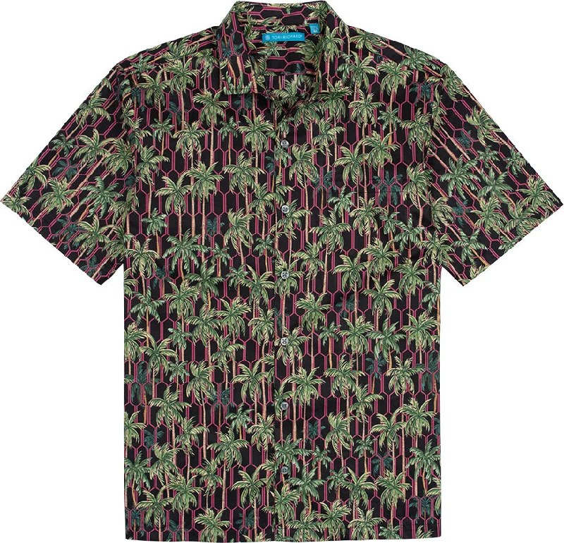 Men's Patterned Dress Casual Shirts for Smart-Casual EventsTori Richard Ossipoff's Oasis Cotton Lawn Camp Shirt - Black Men's Patterned Dress Casual Shirts for Smart-Casual EventsTori Richard Ossipoff's Oasis Cotton Lawn Camp Shirt - Black
