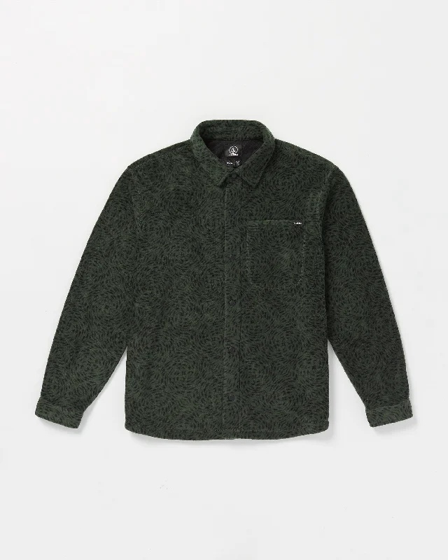 Yoked Back Men's JeansBowered Light Long Sleeve Shirt - Squadron Green