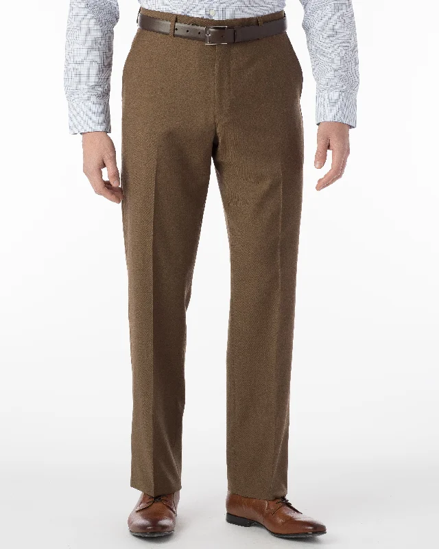 Men's Zippered Pants for SecurityBallin Pants - Dunhill Super 120’s 4 Harness Serge - Tabacco Men's Zippered Pants for SecurityBallin Pants - Dunhill Super 120’s 4 Harness Serge - Tabacco