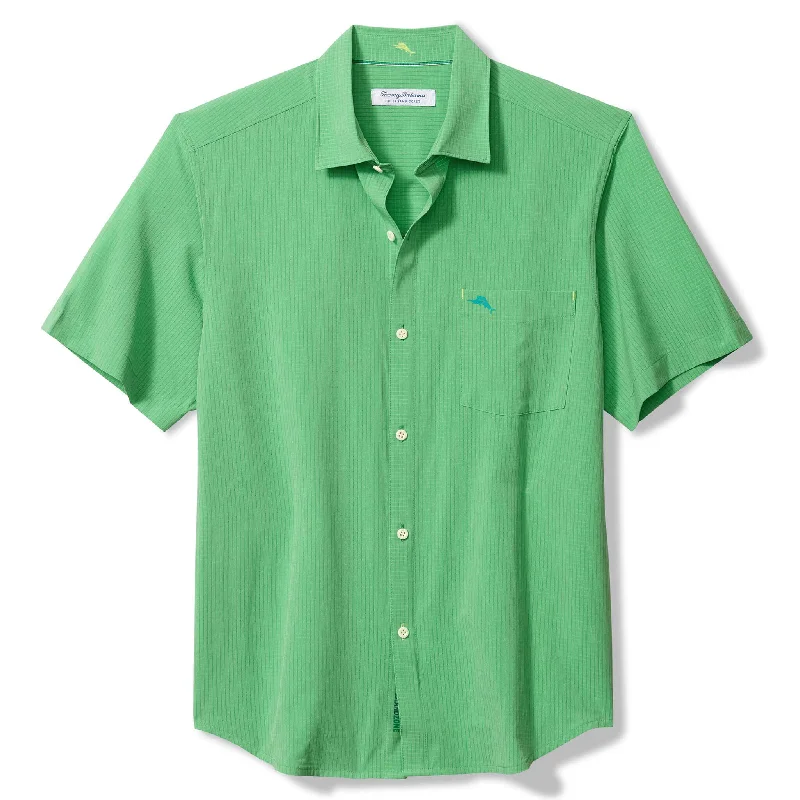 Men's Graphic Print T-Shirts for a Statement LookTommy Bahama Men's IslandZone Bahama Coast Venice Vines Camp Shirt - Bright Palm Green