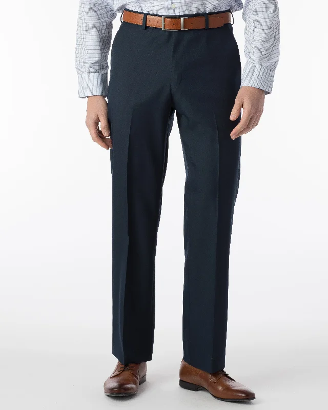 Men's Elastic-Waisted Pants for Easy MovementBallin Pants - Dunhill Micro Nano Perf Gab - Navy Men's Elastic-Waisted Pants for Easy MovementBallin Pants - Dunhill Micro Nano Perf Gab - Navy