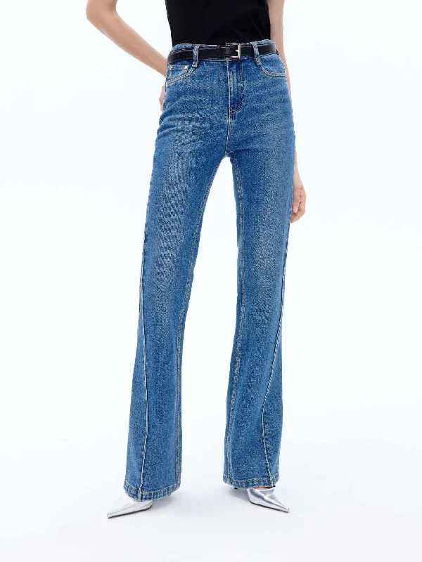 Everyday Casual Men's JeansMid Waist Flared Jeans