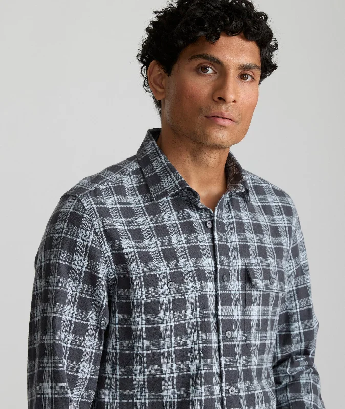 Men's Solid-Colored Shirts for VersatilityOrganic Cotton Plaid Flannel Shirt