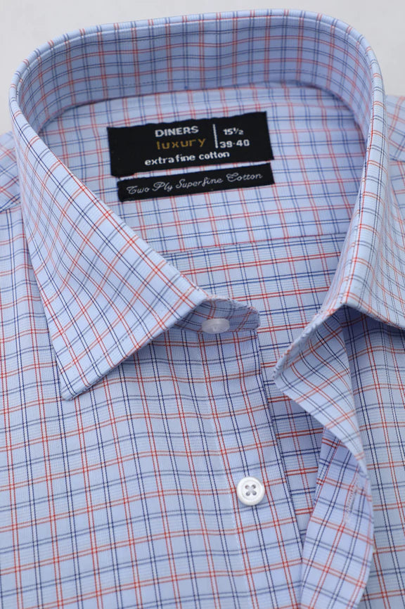 Multicolor Windowpane Check Formal Shirt
