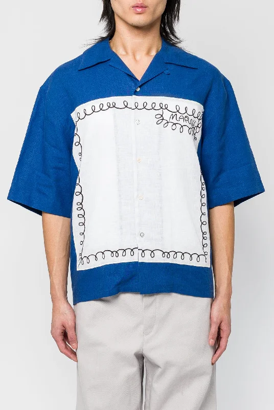 Men's Custom-Fit Pants for a Personalized TouchMarni Doodle Logo Camp Collar Shirt
