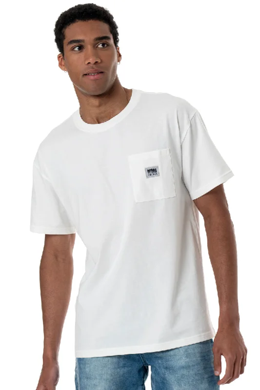 Men's Shirts with Contrast StitchingOversized T-Shirt _ 152276 _ White