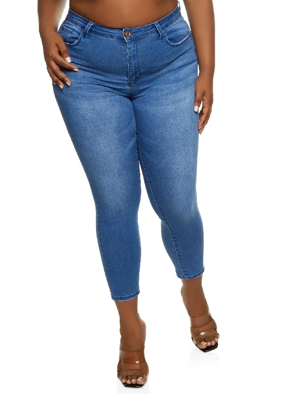 Designer Skinny Men's JeansPlus Size WAX High Waist Push Up Skinny Jeans