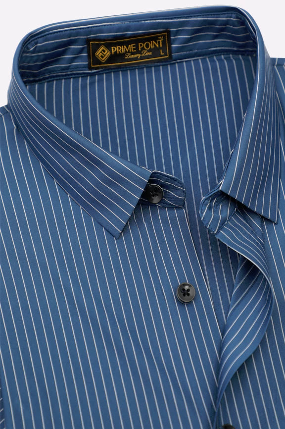 Blue Stripes Formal Shirt (Half Sleeves)