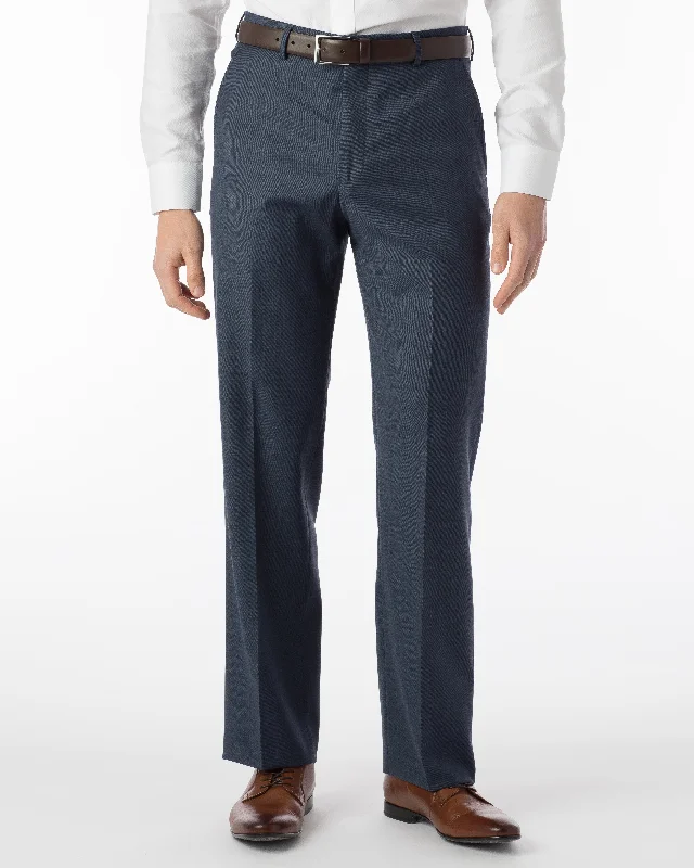 Durable Men's Work PantsBallin Pants - Dunhill Super 120's Sharkskin - New Navy