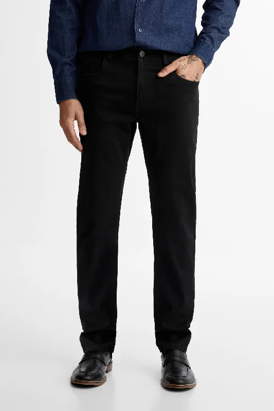 Leather Patch Men's JeansJeans 5 poches jambe étroite en Lyocell - Homme