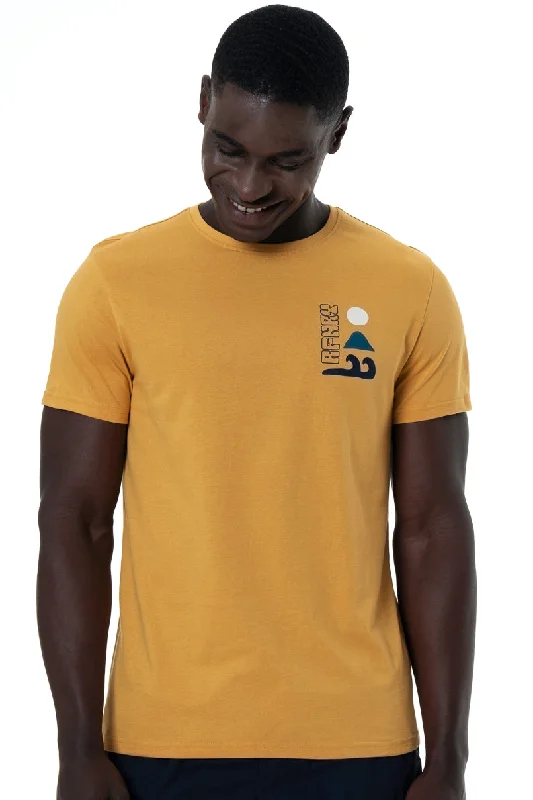 Men's Shirts with Embroidered DesignsStatement T-Shirt _ 152135 _ Ochre