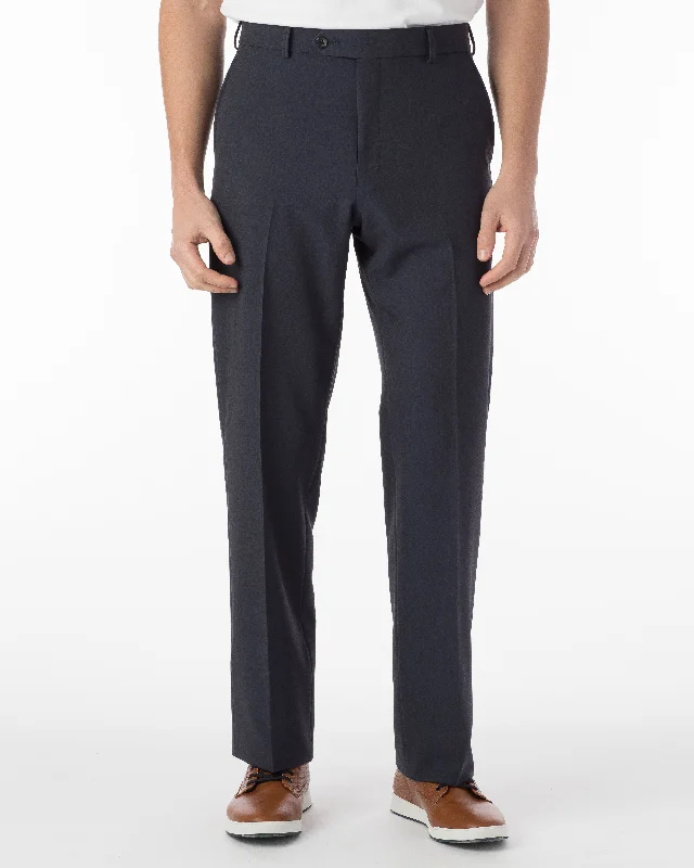 Men's Pants with Pleated FrontsBallin Pants - Dunhill Commuter Bi-Strech Gabardine - Blue Mix