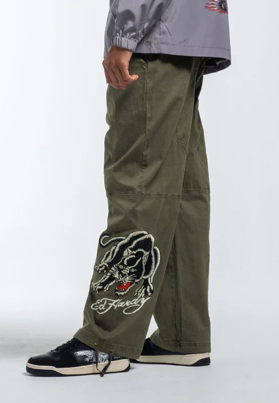 Stylish Men's Cargo PantsMens Panther Woven Tech Trouser - Green