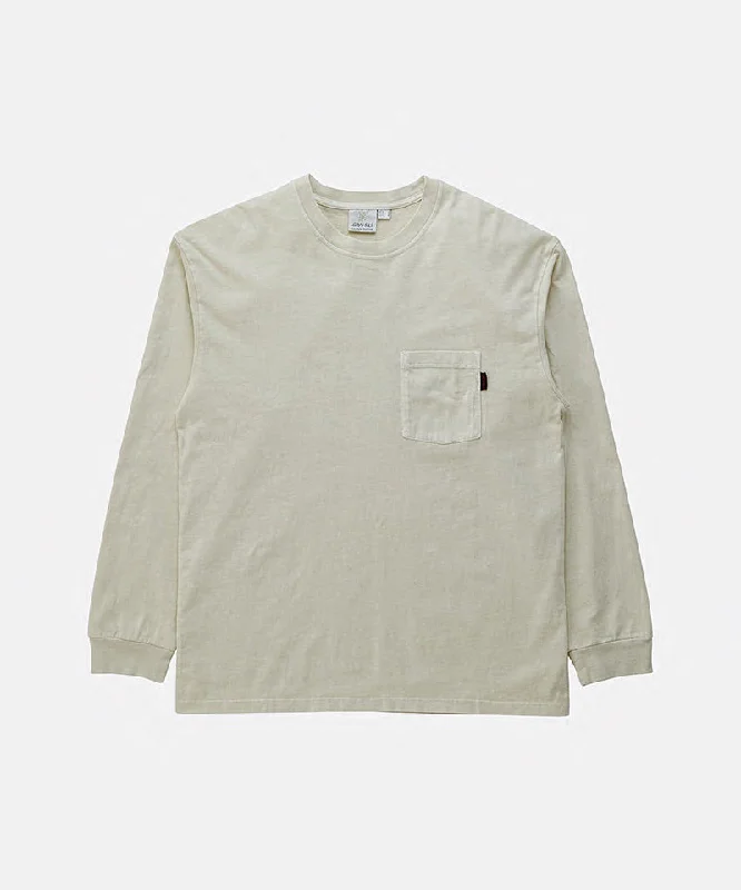 Men's Shirts with Appliquéd SleevesL/S Pocket Tee Pigment Dyed